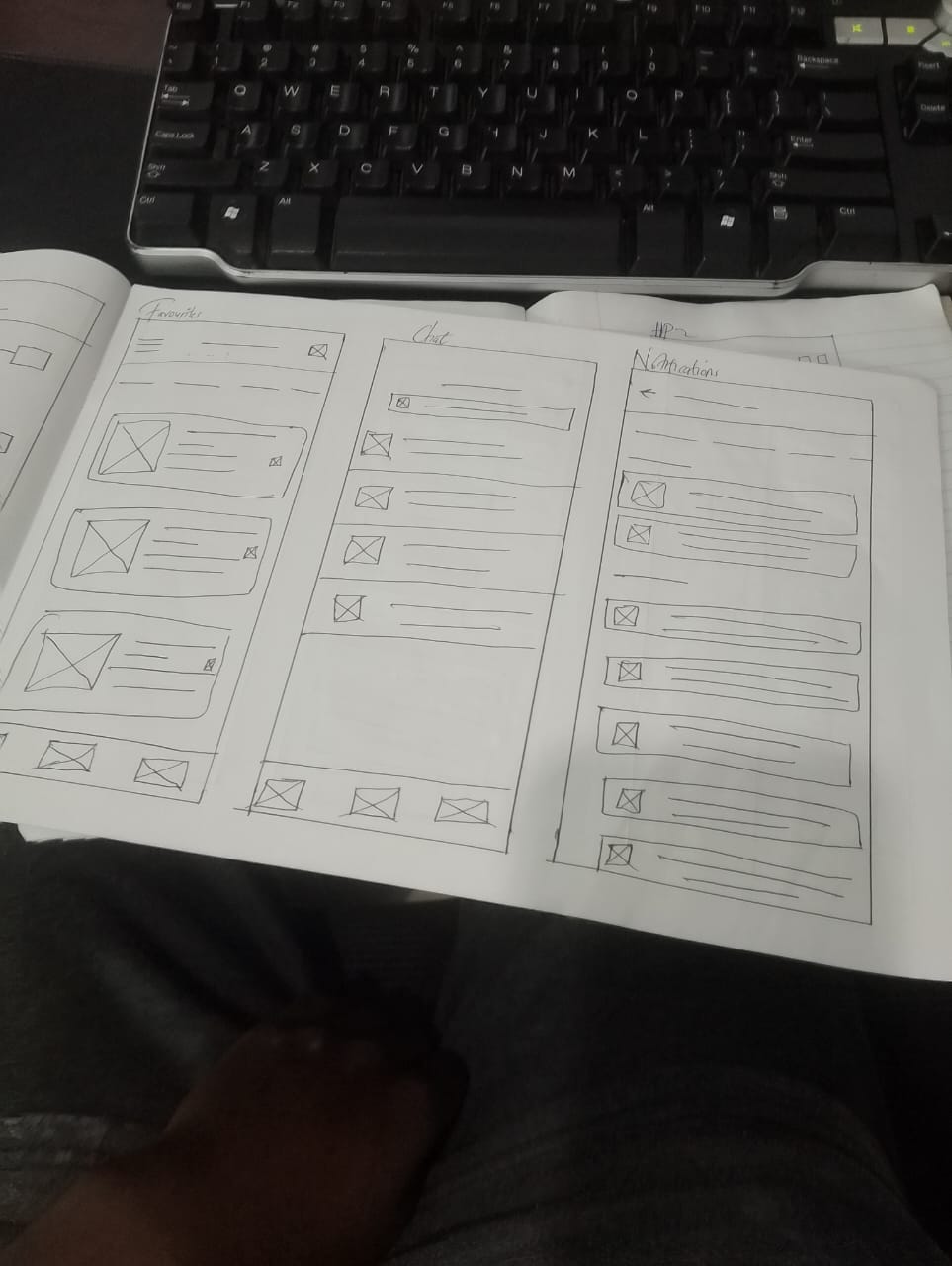 Early concept sketches